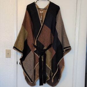 Woven Patchwork Poncho